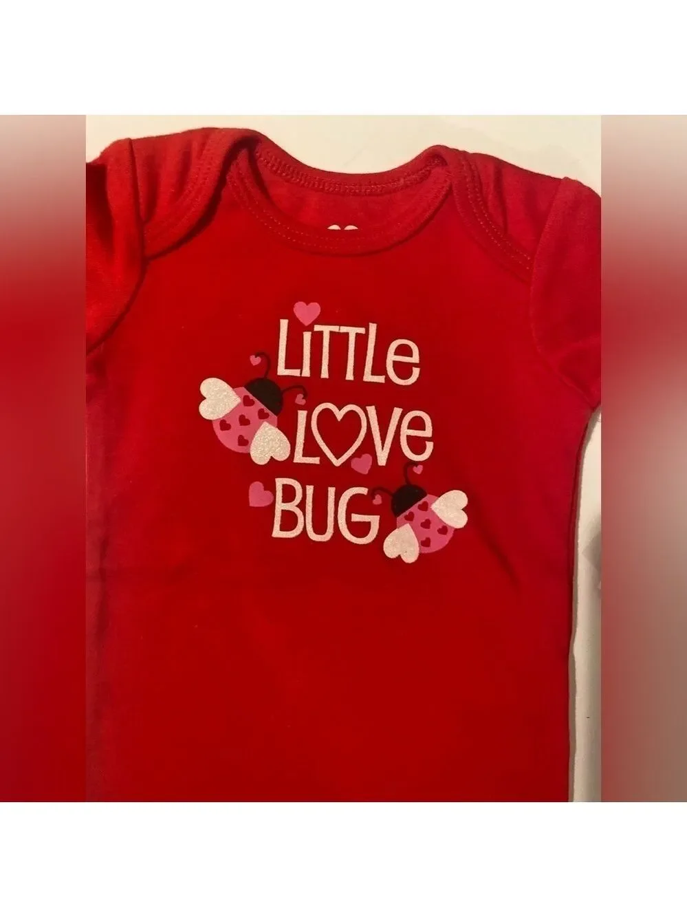 Infant Baby Shirts - Two cute red 0-3 Months One Piece Bodysuits Outfits. NWT